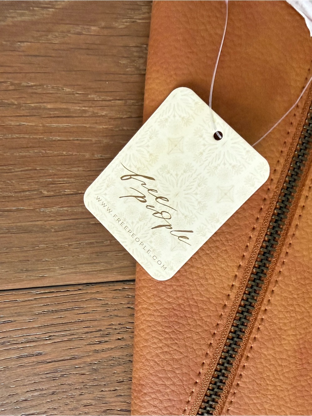 Free People Tan Leather Wristlet Clutch - Picture 2 of 4